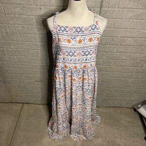Disney Blue and Orange Patterned Dress